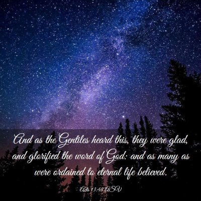 Picture 03 - Acts 13:48 ASV - And as the Gentiles heard this, they were glad, - Bible Verse Picture
