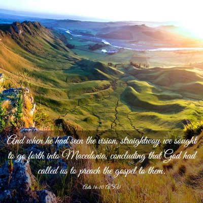 Picture 03 - Acts 16:10 ASV - And when he had seen the vision, straightway we - Bible Verse Picture