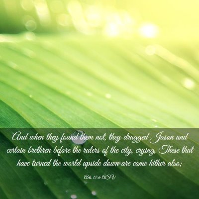 Picture 03 - Acts 17:6 ASV - And when they found them not, they dragged Jason - Bible Verse Picture