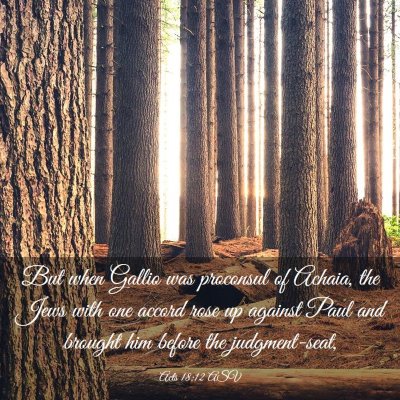 Picture 03 - Acts 18:12 ASV - But when Gallio was proconsul of Achaia, the Jews - Bible Verse Picture
