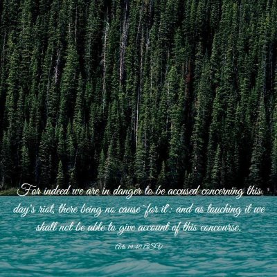 Picture 03 - Acts 19:40 ASV - For indeed we are in danger to be accused - Bible Verse Picture