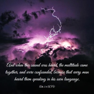 Picture 03 - Acts 2:6 ASV - And when this sound was heard, the multitude came - Bible Verse Picture