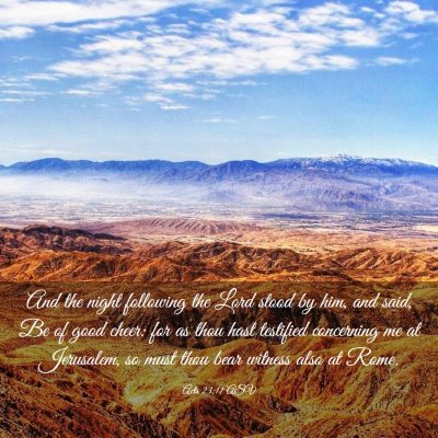 Picture 03 - Acts 23:11 ASV - And the night following the Lord stood by him, - Bible Verse Picture