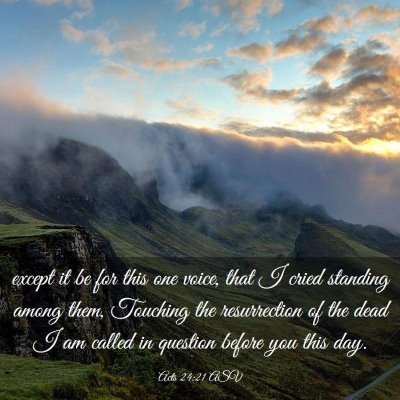 Picture 03 - Acts 24:21 ASV - except it be for this one voice, that I cried - Bible Verse Picture
