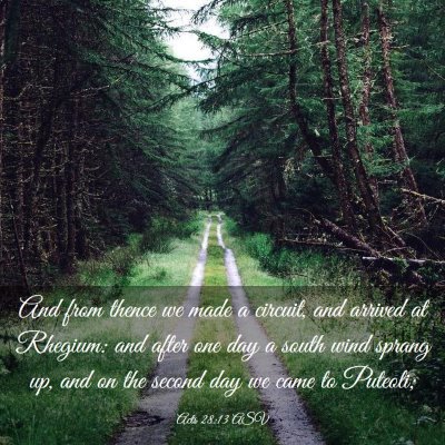 Picture 03 - Acts 28:13 ASV - And from thence we made a circuit, and arrived at - Bible Verse Picture