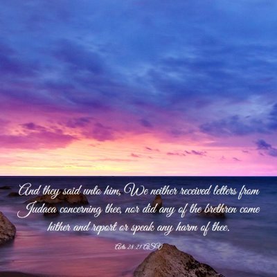 Picture 03 - Acts 28:21 ASV - And they said unto him, We neither received - Bible Verse Picture
