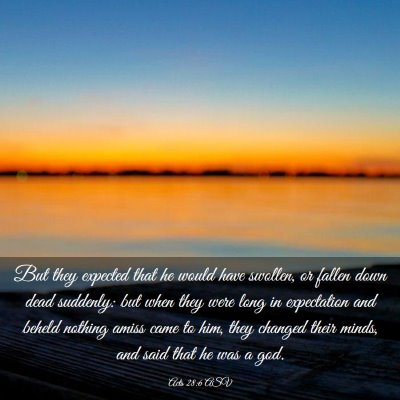 Picture 03 - Acts 28:6 ASV - But they expected that he would have swollen, or - Bible Verse Picture
