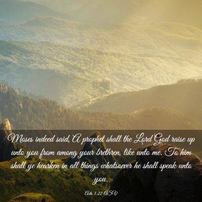 Picture 03 - Acts 3:22 ASV - Moses indeed said, A prophet shall the Lord God - Bible Verse Picture