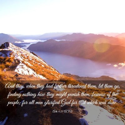 Picture 03 - Acts 4:21 ASV - And they, when they had further threatened them, - Bible Verse Picture