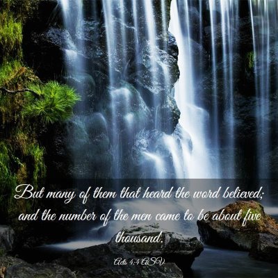 Picture 03 - Acts 4:4 ASV - But many of them that heard the word believed; - Bible Verse Picture