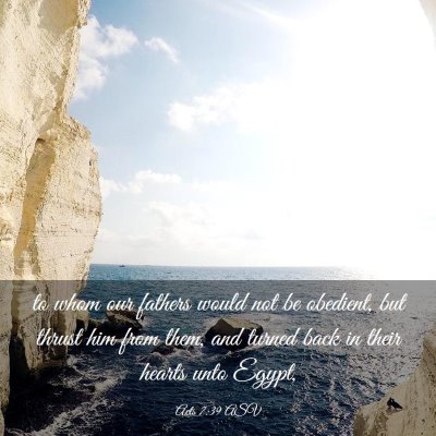 Picture 03 - Acts 7:39 ASV - to whom our fathers would not be obedient, but - Bible Verse Picture