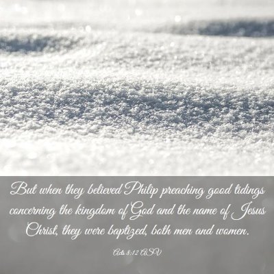 Picture 03 - Acts 8:12 ASV - But when they believed Philip preaching good - Bible Verse Picture