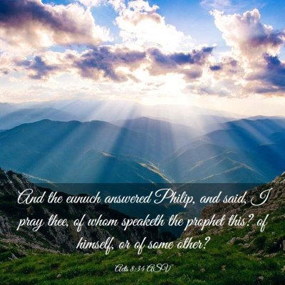 Picture 03 - Acts 8:34 ASV - And the eunuch answered Philip, and said, I pray - Bible Verse Picture