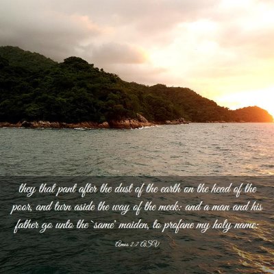 Picture 03 - Amos 2:7 ASV - they that pant after the dust of the earth on the - Bible Verse Picture