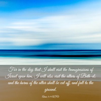 Picture 03 - Amos 3:14 ASV - For in the day that I shall visit the - Bible Verse Picture