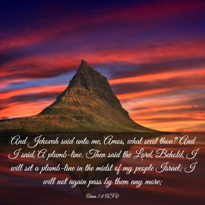 Picture 03 - Amos 7:8 ASV - And Jehovah said unto me, Amos, what seest thou? - Bible Verse Picture