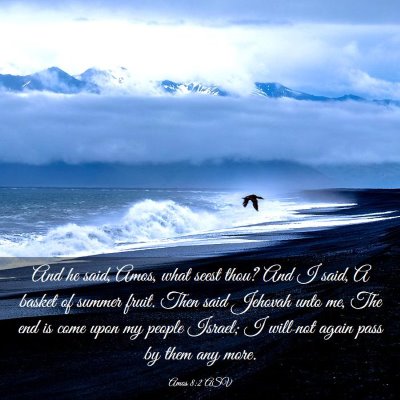 Picture 03 - Amos 8:2 ASV - And he said, Amos, what seest thou? And I said, A - Bible Verse Picture