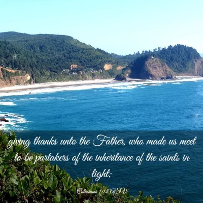 Picture 03 - Colossians 1:12 ASV - giving thanks unto the Father, who made us meet - Bible Verse Picture