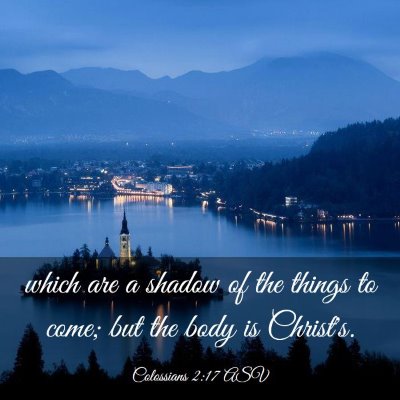 Picture 03 - Colossians 2:17 ASV - which are a shadow of the things to come; but the - Bible Verse Picture