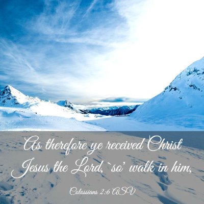 Picture 03 - Colossians 2:6 ASV - As therefore ye received Christ Jesus the Lord, - Bible Verse Picture