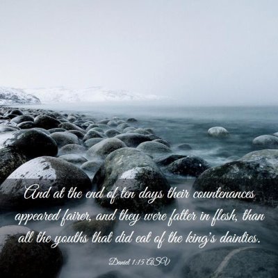 Picture 03 - Daniel 1:15 ASV - And at the end of ten days their countenances - Bible Verse Picture