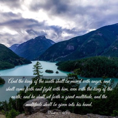 Picture 03 - Daniel 11:11 ASV - And the king of the south shall be moved with - Bible Verse Picture