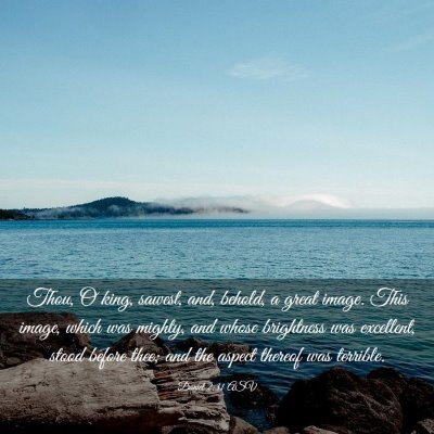 Picture 03 - Daniel 2:31 ASV - Thou, O king, sawest, and, behold, a great image. - Bible Verse Picture