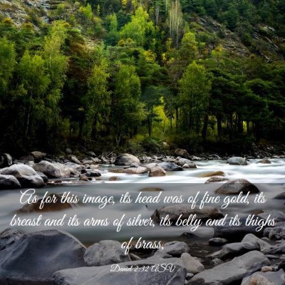 Picture 03 - Daniel 2:32 ASV - As for this image, its head was of fine gold, its - Bible Verse Picture