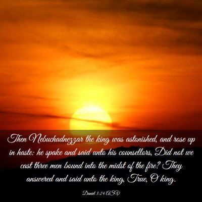 Picture 03 - Daniel 3:24 ASV - Then Nebuchadnezzar the king was astonished, and - Bible Verse Picture
