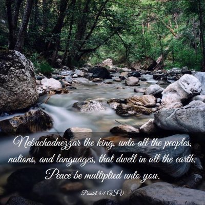 Picture 03 - Daniel 4:1 ASV - Nebuchadnezzar the king, unto all the peoples, - Bible Verse Picture