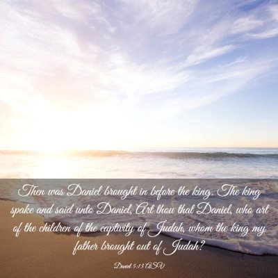 Picture 03 - Daniel 5:13 ASV - Then was Daniel brought in before the king. The - Bible Verse Picture