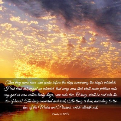 Picture 03 - Daniel 6:12 ASV - Then they came near, and spake before the king - Bible Verse Picture