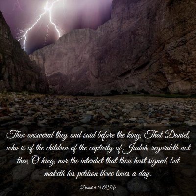 Picture 03 - Daniel 6:13 ASV - Then answered they and said before the king, That - Bible Verse Picture