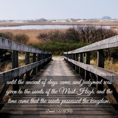 Picture 03 - Daniel 7:22 ASV - until the ancient of days came, and judgment was - Bible Verse Picture