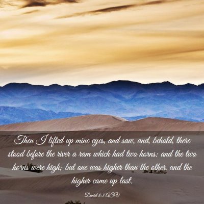 Picture 03 - Daniel 8:3 ASV - Then I lifted up mine eyes, and saw, and, behold, - Bible Verse Picture
