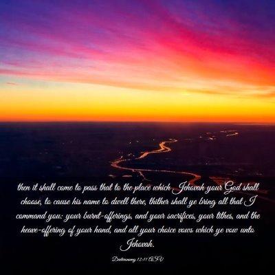 Picture 03 - Deuteronomy 12:11 ASV - then it shall come to pass that to the place - Bible Verse Picture
