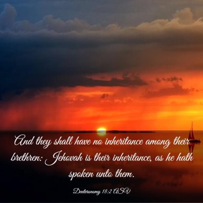 Picture 03 - Deuteronomy 18:2 ASV - And they shall have no inheritance among their - Bible Verse Picture