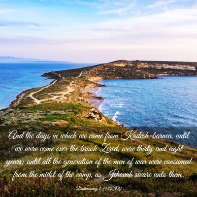 Picture 03 - Deuteronomy 2:14 ASV - And the days in which we came from Kadesh-barnea, - Bible Verse Picture