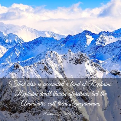 Picture 03 - Deuteronomy 2:20 ASV - (That also is accounted a land of Rephaim: - Bible Verse Picture