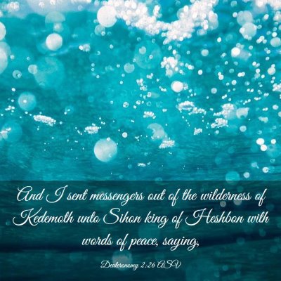 Picture 03 - Deuteronomy 2:26 ASV - And I sent messengers out of the wilderness of - Bible Verse Picture