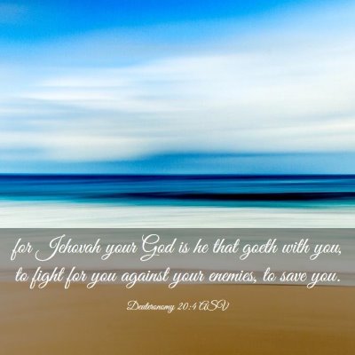 Picture 03 - Deuteronomy 20:4 ASV - for Jehovah your God is he that goeth with you, - Bible Verse Picture