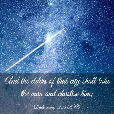 Picture 03 - Deuteronomy 22:18 ASV - And the elders of that city shall take the man - Bible Verse Picture