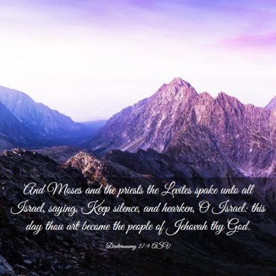 Picture 03 - Deuteronomy 27:9 ASV - And Moses and the priests the Levites spake unto - Bible Verse Picture