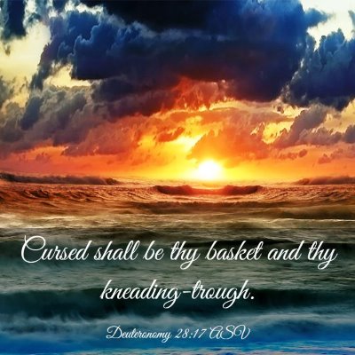 Picture 03 - Deuteronomy 28:17 ASV - Cursed shall be thy basket and thy - Bible Verse Picture