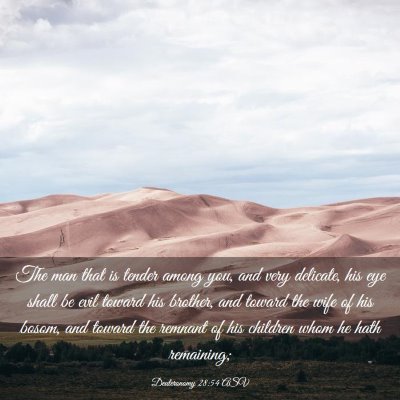 Picture 03 - Deuteronomy 28:54 ASV - The man that is tender among you, and very - Bible Verse Picture