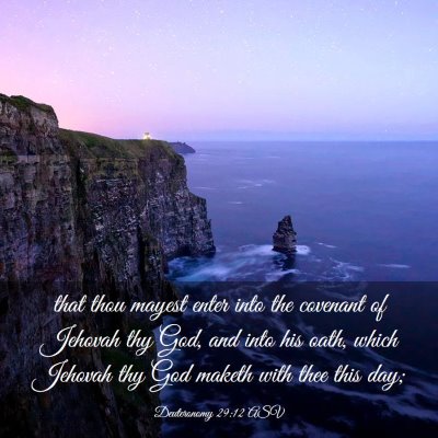 Picture 03 - Deuteronomy 29:12 ASV - that thou mayest enter into the covenant of - Bible Verse Picture