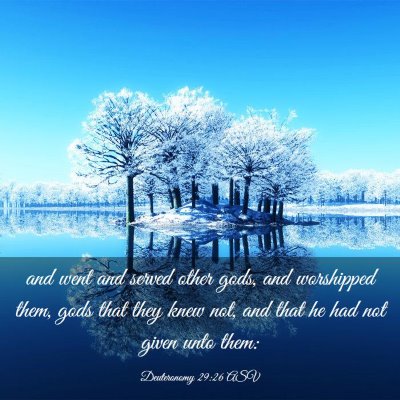 Picture 03 - Deuteronomy 29:26 ASV - and went and served other gods, and worshipped - Bible Verse Picture