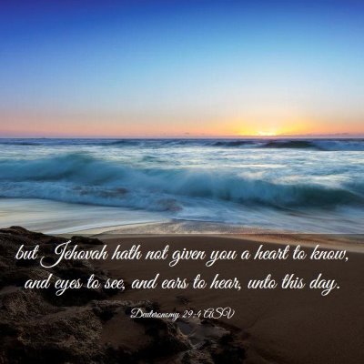 Picture 03 - Deuteronomy 29:4 ASV - but Jehovah hath not given you a heart to know, - Bible Verse Picture