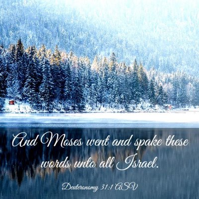 Picture 03 - Deuteronomy 31:1 ASV - And Moses went and spake these words unto all - Bible Verse Picture