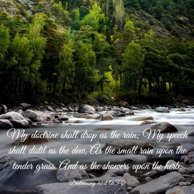 Picture 03 - Deuteronomy 32:2 ASV - My doctrine shall drop as the rain; My speech - Bible Verse Picture